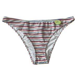Forever 21 Womens Swim Bikini Bottoms Size XL Striped Beach Tanning Pool Swim